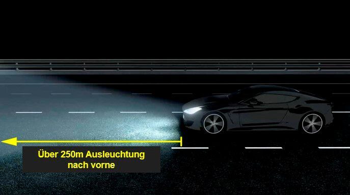 Das Laserfernlicht soll eine Reichweite von 250 Meter habe. (Bild: Kyocera)