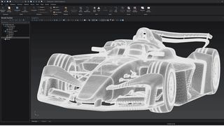 Ein Netz des GEN4-Formel-E-Rennwagens in Comsol Multiphysics.  (Bild: Comsol Multiphysics)