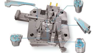 Die mit dem SLM-Verfahren hergestellten Einsätze dieser Druckgießform enthalten interne Kanäle, die eine konturnahe Temperierung ermöglichen. (Oskar Frech GmbH & Co. KG)