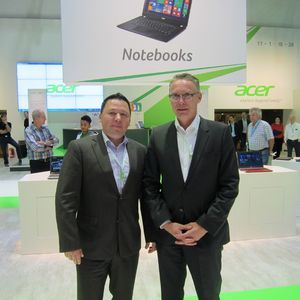 (v. l.) Gerit Guenther und Stefan Tiefenthal, Acer(Bild: IT-BUSINESS)