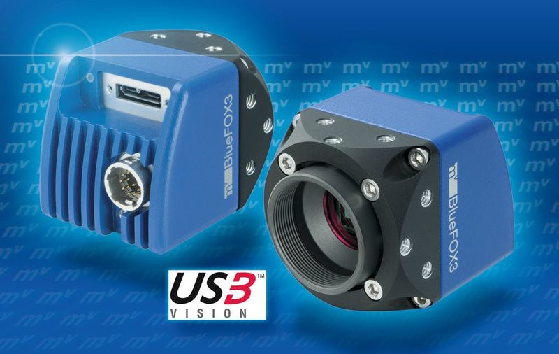 Die mvBlueFOX3-2 USB 3.0-Familie eignet sich speziell für die IMX-Sensoren von Sony. Trotz kompakter Abmessungen sind die Kameras neben einem integrierten 256 Mbyte großen Bildspeicher mit einem großzügigen FPGA mit vielen Smart Features für die Bildverarbeitung sowie 2/4 digitalen Ein- und Ausgängen ausgestattet. Die Kamera ist kompatibel zu den Standards GenICam und USB3 Vision. Treiber gibt es für Windows. Ferner unterstützt die Kamera alle Bildverarbeitungsbibliotheken von Drittanbietern, welche kompatibel zu USB3 Vision sind. (Matrix Vision)