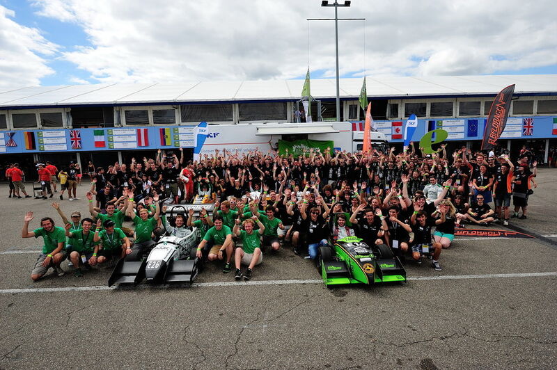 115 Teams treten bei der Formula Student Germany 2014 auf dem Hockenheimring gegeneinander an – sieben davon mit Unterstützung von SKF. (Bild: Schaeffler)