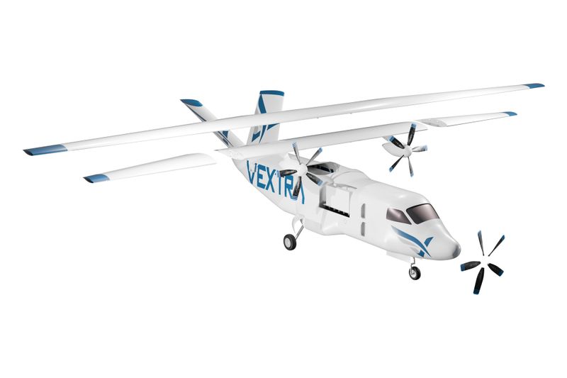 Vextra (Versatile EXperimental Testbed for Research in Aviation) der FH Aachen ist ein modularer CS-23-Forschungsflugzeug-Demonstrator, der durch schnell austauschbare Flügel mit unterschiedlicher Streckung (AR 10 und AR 15) eine besonders große Bandbreite an Flugexperimenten zu Flügel- und Antriebstechnologien ermöglicht. Das Konzept kombiniert eine einfache und robuste Basisarchitektur mit drei elektrischen Propulsoren und einem fest installierten, wasserstoffbetriebenen Standardantrieb, der den zuverlässigen Grundbetrieb sicherstellt und gleichzeitig den flexiblen Einsatz von Brennstoffzellen als nicht flugkritische Testsysteme erlaubt.  (Bild: FH Aachen/VEXTRA)