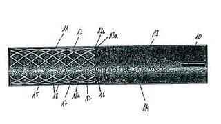 Ein Zuführsystem umfassend einen Katheter und ein medizinisches Funktionselement mit einer komprimierbaren und expandierbaren, rotationssymmetrischen Gitterstruktur. (DPMA)
