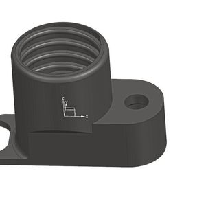 3D-Metall-Theobald passte das Bauteil für die additive Fertigung in Metall an. Hierfür wurde der Kanal mit einer „Dachschräge“ versehen, um Stützen zu vermeiden. Der Dienstleister hatte noch optional vorgeschlagen, die Aussparung auf der Unterseite zu optimieren. Letzendlich wurden die Stützen nur herausgebrochen und auf eine weitere Überarbeitung verzichtet.(Bild:  3D-Metall-Theobald)