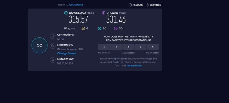 Ookla liefert Ergebnisse zur Geschwindigkeit der Internetverbindung und damit des WLANs. (Bild: Joos - Ookla a Ziff Davis Company)