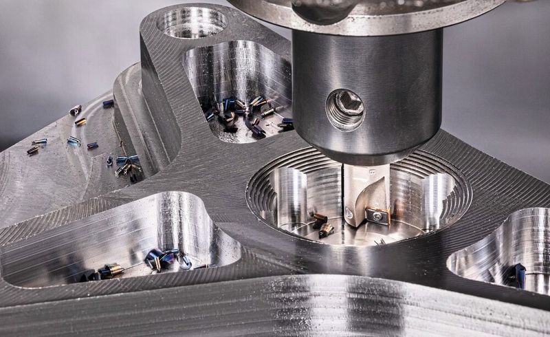 The Quick-D-Mill combines two different cutting geometries on one indexable insert. Its flexibility makes it the Swiss Army knife of milling.(Image: Iscar)