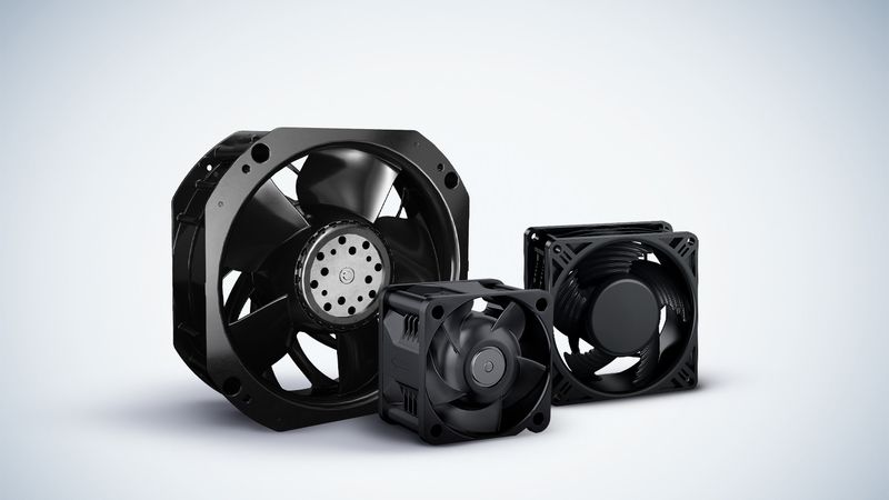 Die Kompaktventilatoren AxiEco 200 und AxiForce für  anspruchsvolle Kühlaufgaben in Industrie, Energie- und IT Anwendungen. (Bild:  ebm-papst)