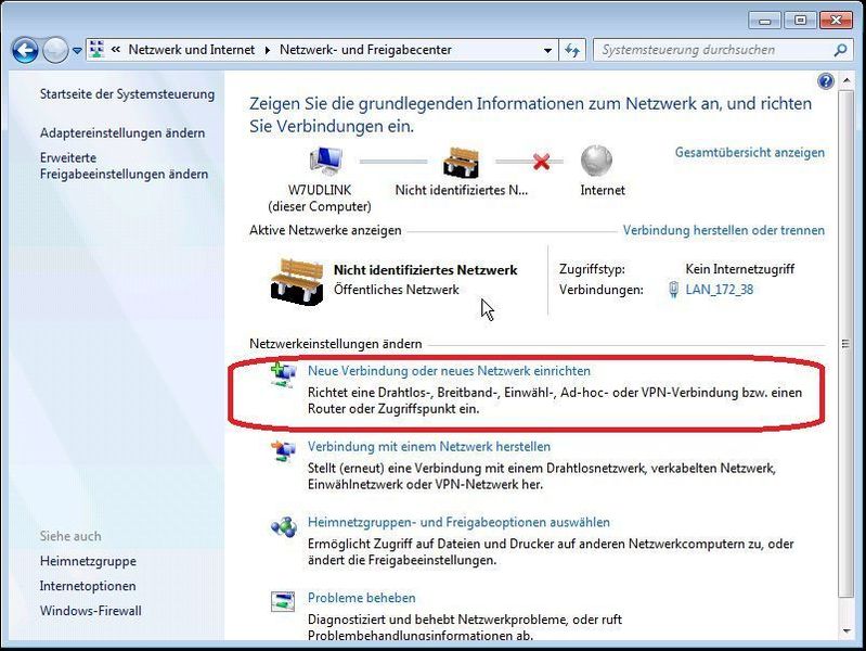 Schritt 8: … und nun die Option „Neue Verbindung oder neues Netzwerk einrichten“. (Archiv: Vogel Business Media)