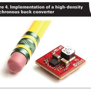 Bild 4: Dicht bestückte Implementierung eines synchronen Buck-Wandlers.(Bild:  Bild: Texas Instruments)