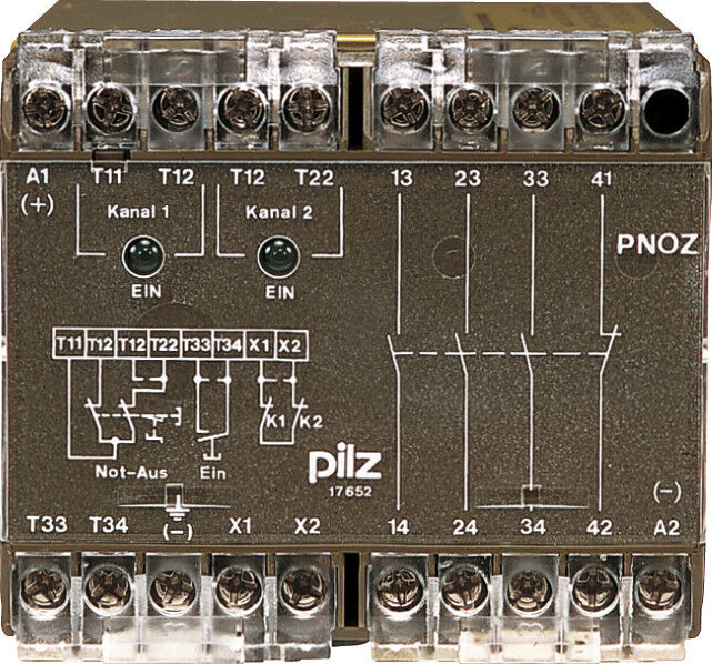 Ablösung: Pilz brachte 1987 das erste Sicherheitsschaltgerät PNOZ auf den Markt, das bisherige Sicherheitsschaltungen hinter sich ließ und erstmals wiederholbare und stabile Sicherheitseigenschaften bereitstellte. (Pilz)