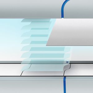 Kaskadierbares Wandlermodul: Sender und Empfänger übereinander angeordnet.