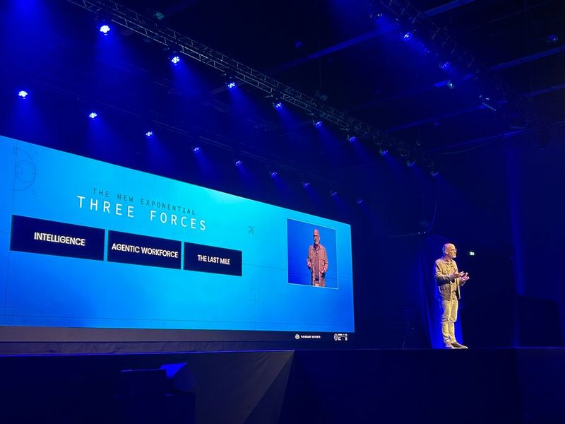 In seiner Innovation Keynote sprach Pax8-CEO Scott Chasin unter anderem über die Agent Workforce.  (Bild: Vogel IT-Medien)
