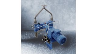 Pulverpumpe mit Y-Pulverleitungen  (Bild: Abel)