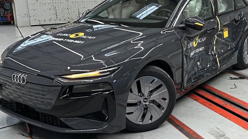 Der neue A6 E-Tron kann nach Euro-NCAP-Crashtests gute Noten abräumen. (Bild:  Euro-NCAP)