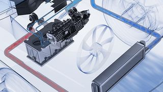 Mahle-Konzept: 30 Grad weniger Temperatur bringen vier kW mehr Leistung. (Foto: Mahle)