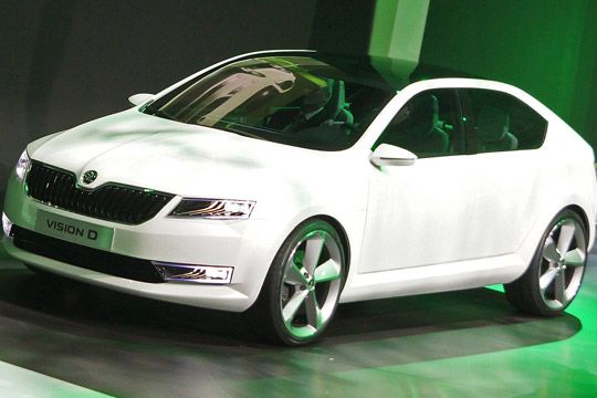 Mit der Studie Concept D gibt Skoda einen Ausblick auf das zukünftige Design. (Archiv: Vogel Business Media)