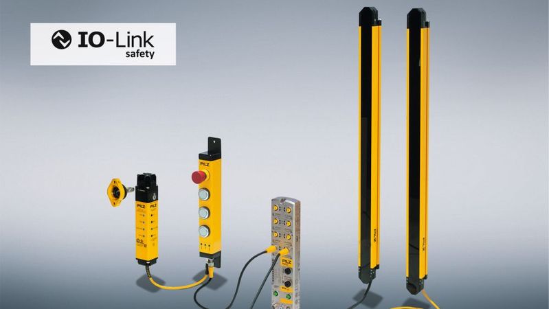 Das IO-Link Safety-Paket aus Master, Sensoren sowie Feldgeräten und passendem Zubehör von Pilz unterstützt mit Blick auf das Internet der Dinge IIOT vernetzte Maschinen und Anlagen herstellerungebunden bis auf die Sensor- bzw. Feldebene.(Bild:  Pilz)