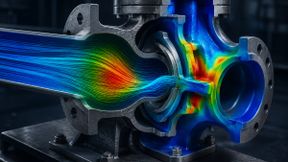 Druckschwankungen und Strömungskräfte beeinflussen das mechanische Verhalten technischer Systeme unmittelbar. Multiphysics-Analysen machen kritische Wechselwirkungen bereits in frühen Entwicklungsphasen sichtbar. (Bild: Merkle CAE Solutions)