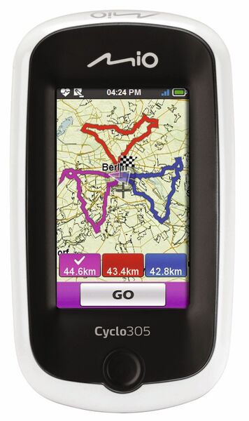 Mio hat jetzt eine neue Version der Fahrradnavigationsgeräte Mio Cyclo 300 bzw. Mio Cyclo 305  für Freizeitradler  aus Deutschland, Österreich und der Schweiz auf den Markt gebracht: Das Mio Cyclo 300 DACH gibt es ab sofort für 179,- Euro, das Mio Cyclo 305 DACH für 199,- Euro (unverbindliche Preisempfehlungen). Gefüttert sind die digitalen Routenführer mit aktuellstem Kartenmaterial für Deutschland, Österreich und die Schweiz. Eine Funktion, die den Radwanderspaß nochmal um 100 Prozent steigert, ist der Surprise Me!-Modus. Anhand des Nutzerprofils stellt das Mio Cyclo damit dem Radportler eine überraschende Fahrradroute zusammen. Einfach Zeit und Entfernung eingeben und das Mio Cyclo schlägt drei Routen zur Auswahl vor. (Mio)