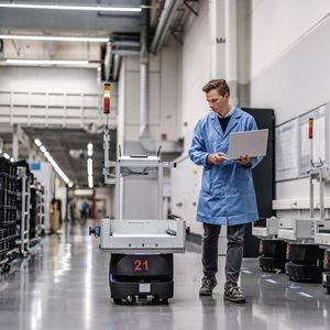 Rund 1.000 Mitarbeitende produzieren in Erlangen Automatisierungstechnik. Mehr als 100 KI-Algorithmen unterstützen sie dabei – ein Standort, der bis 2030 für 500 Millionen Euro ausgebaut wird.(Bild:  Siemens)