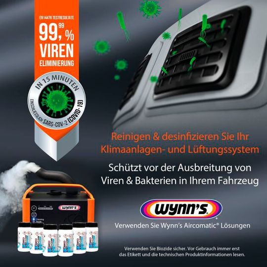 Das Desinfekstionssystem vom Wynn's für Fahrzeuginnenräume soll auch Covid-19-Viren eliminieren. (Bild:  Wynns)