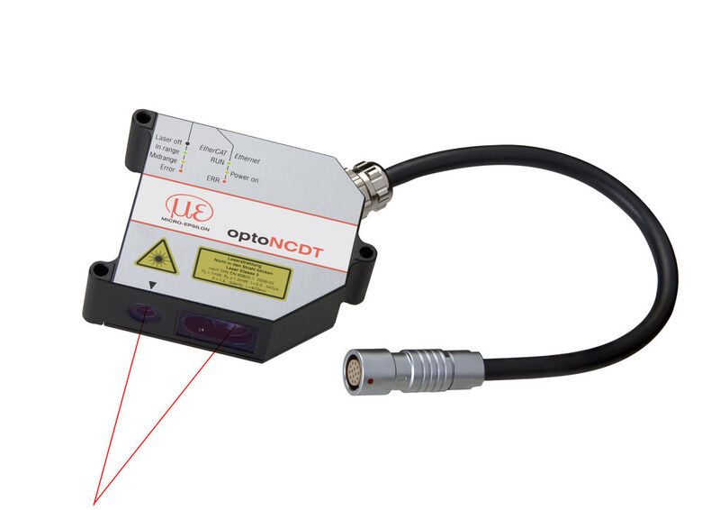 Hoch dynamischer Laser-Triangulations-Sensor optoNCDT 2300 mit integriertem Controller. (Micro-Epsilon)