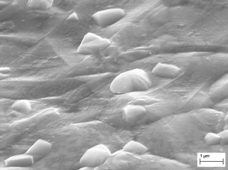 The microstructure in Vibenite 130 consists of a tough steel matrix with fine carbide content, which enhances the wear resistance. (Source: VBN Components )