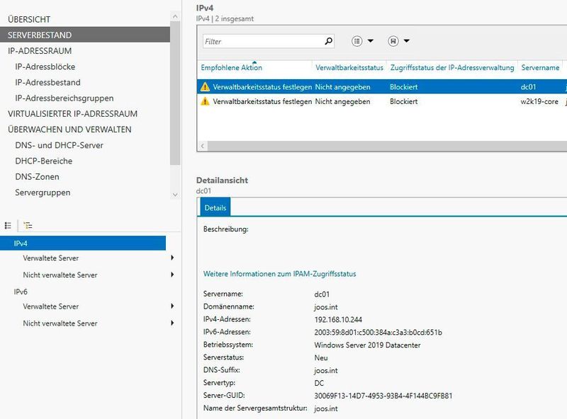 DHCP und DNS arbeiten auch bei der IP-Adressenverwaltung (IPAM) auf Windows-Servern zusammen. (Microsoft / Joos)