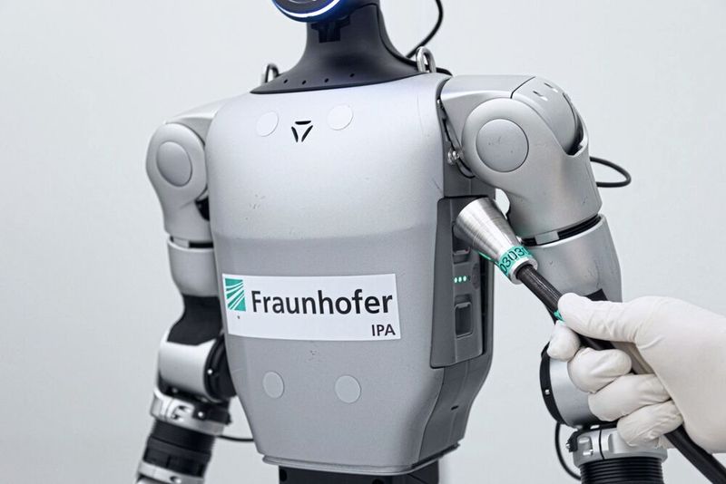 Mit einem Messrohr wird die Partikelemission in einer Reinraumumgebung ermittelt. (Bild: Fraunhofer IPA/ Rainer Bez)