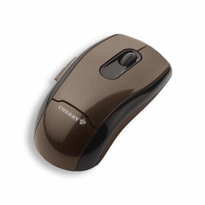 Mit ihrer samba-braunen Oberflächenoptik ist die Just Wireless Optical Mouse ein Hingucker. (Archiv: Vogel Business Media)