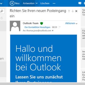 Die neue E-Mail-Oberfläche orientiert sich an Outlook 2013 und Windows 8. Über die Startseite erreichen Anwender die wichtigsten Bereiche von Outlook.com und können Einstellungen vornehmen, E-Mails schreiben und Dokumente verwalten.