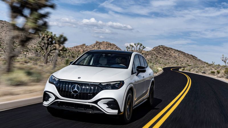 Je nach Fahrmodus stellt der EQE-Antrieb unterschiedlich viel Leistung zur Verfügung. (Bild: Mercedes-Benz)