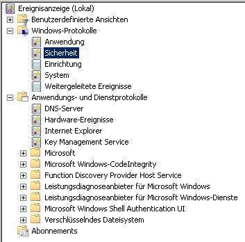 Neue Protokollkategorien mit Windows Server 2008. (Archiv: Vogel Business Media)