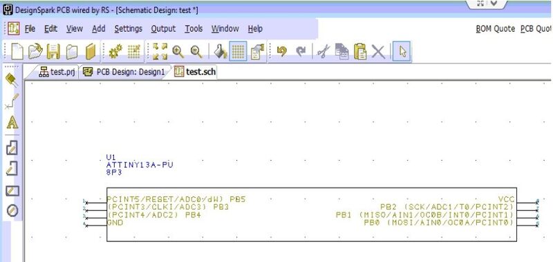 Designspark PCB: Hinzufügen eines Elements aus der Library (Bild: RS Components)