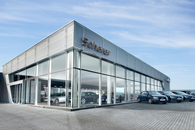 Ebenfalls zu den gehandelten Marken gehört Audi, hier das Audi-Zentrum in Mayen. (Scherer-Gruppe)