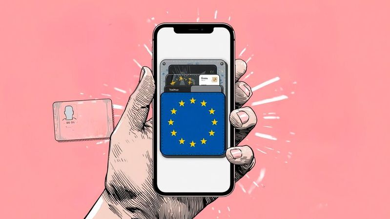 Ab Anfang 2027 sollen sich EU-Bürger und Unternehmen mit der EUDI-Wallet-App sicher und datensparsam in allen Mitgliedstaaten digital ausweisen können.(Bild:  Canva / KI-generiert)