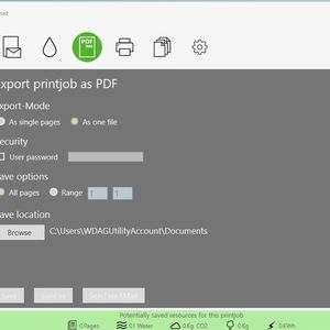 Ausdrucke lassen sich auch als PDF oder als Grafik mit CleverPrint speichern.(Bild:  Joos (Screenshot))