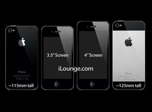 Spekulationen ums iPhone 5: Unterschiedliche Display-Größen im Vergleich - kommt das iPhone mit 4-Zoll-Display? (Bild: ilounge.com)