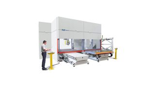 Bild 1: CNC-Bearbeitungszentrum CM 27t für die Hochgeschwindigkeitsbearbeitung von Aluminium-Bauteilen. Bild: Maka (Archiv: Vogel Business Media)