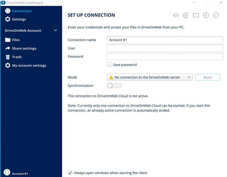 Anpassen der Einstellungen für das eigene DriveOnWeb-Abo. (Joos/DriveOnWeb (Screenshot))