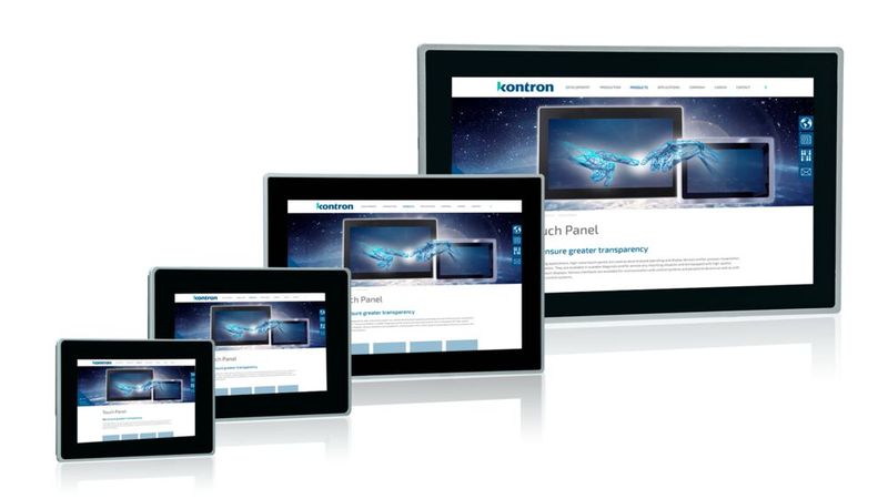 Die neue Web Panel Serie für die Geräte- und Maschinenvisualisierung sowie der Gebäudeautomation hat erstmals auf der Sindex 2023 präsentiert.  (Bild: Kontron)