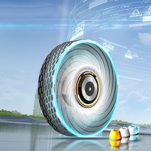 Der Konzepreifen Goodyear „Recharge“ passt sich an Witterungsbedingungen und das Fahrverhalten an.