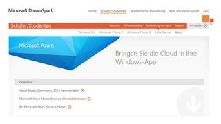 DreamSpark ist ein Programm von Microsoft, das Schülern und Studenten die professionellen Entwickler- und Designertools kostenlos zur Verfügung stellt. (Bild: Microsoft)
