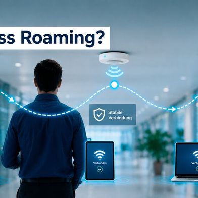 Dank Seamless Roaming wechseln mobile Geräte die Access Points in einem WLAN so schnell, dass die Unterbrechungen extrem kurz sind und vom Nutzer nicht wahrgenommen werden. (Bild: ChatGPT / KI-generiert)