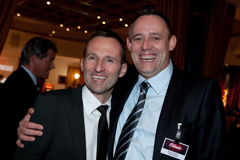 Günter Schiessl (Tech Data) mit Bernd Tillmann (Tarox) (Archiv: Vogel Business Media)