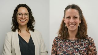 Die Nachwuchswissenschaftlerinnen Dr. Bianca Schacherl (l.) und Dr. Laura Marie Helleckes erhalten für ihre Projekte eine Förderung der Carl-Zeiss-Stiftung. (Bild: links: Phil Dera; rechts: Department of Chemical Engineering, Imperial College London)