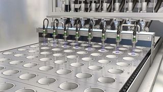 Mit einer Synchronisationsfunktion der Ultraschallsensoren ist es möglich, mehrere Sensoren in unmittelbarer Nähe zueinander störungsfrei zu betreiben.  (Baumer)