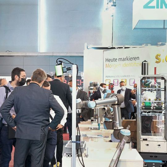 Die Motek 2022 steht unter dem Motto «Automation Intelligence for Production and Assembly». Die Motek 2022 steht unter dem Motto «Automation Intelligence for Production and Assembly».