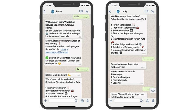 Auch für Autohäuser gibt Chatbots, die auf ihre Bedürfnisse abgestimmt sind. Auch für Autohäuser gibt Chatbots, die auf ihre Bedürfnisse abgestimmt sind.